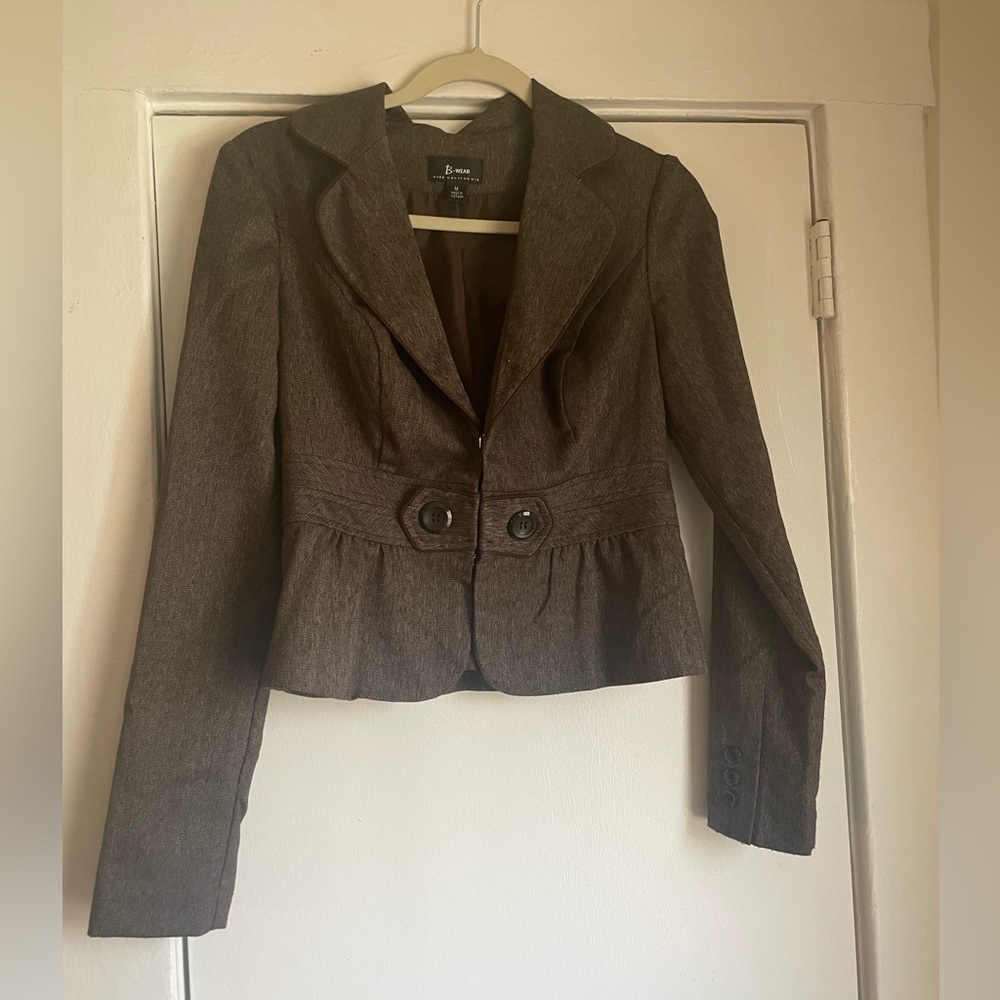 B-Wear Brown Suit set blazer and‎ skirt size medium/ 5